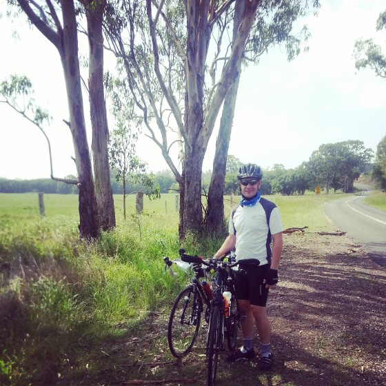 About 10km into the ride